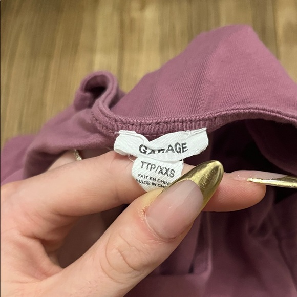 Garage Dusty Rose/ purple Square Neck Tee - Picture 2 of 2